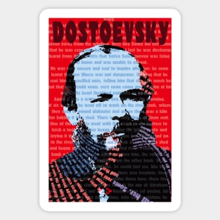 Fyodor Mikhailovich Dostoevsky in Red Sticker